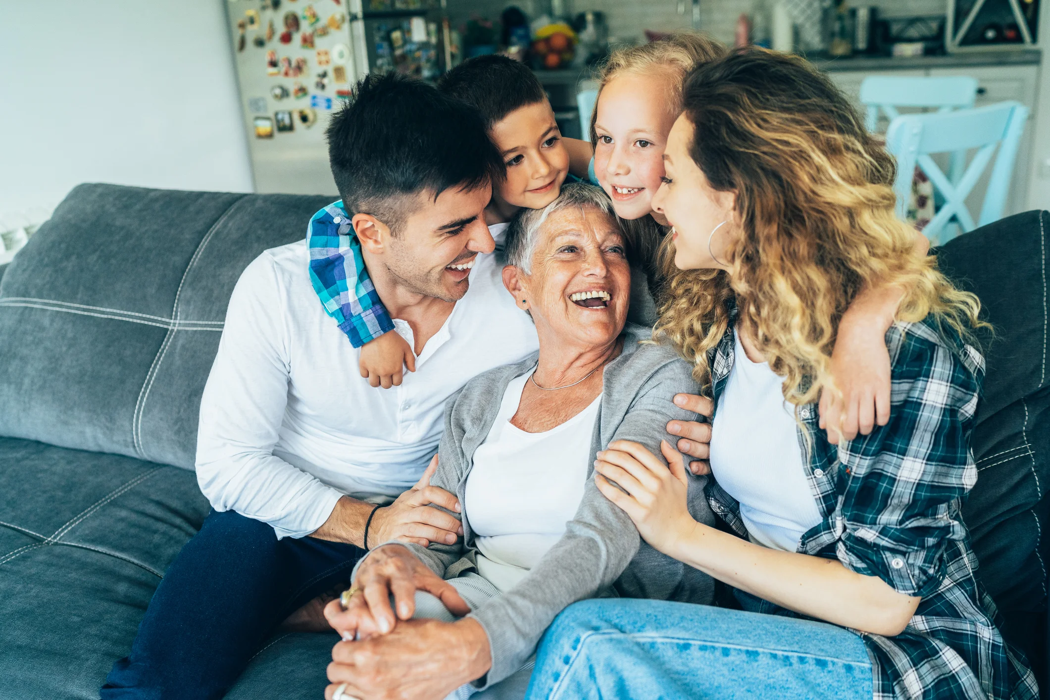 Family sharing a peaceful moment at home with hospice support