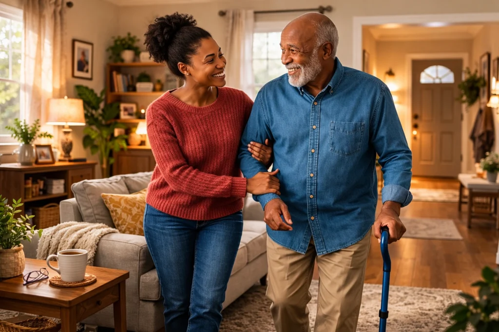 structured family caregiving in indiana - caregiver at home image